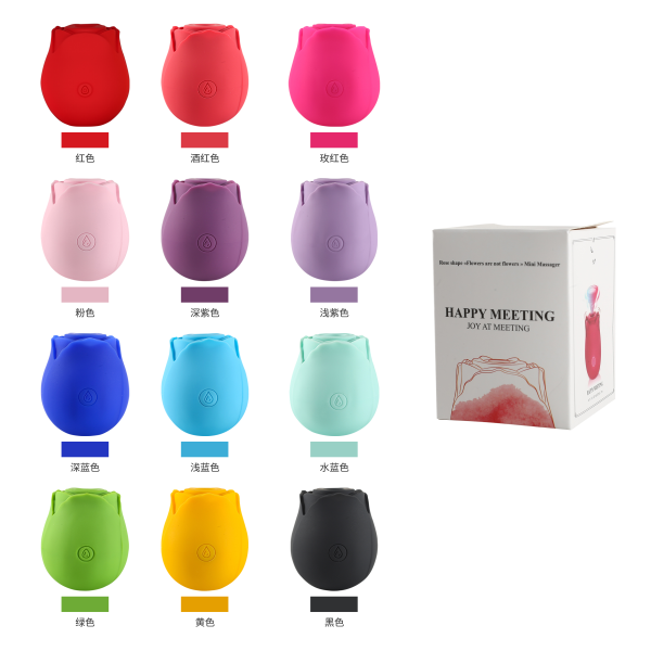 Rose Clitoral Sucker – 10 Suction Modes, USB Magnetic Rechargeable, IPX5 Waterproof Silicone (Solid & Gradient Colors) - Image 6
