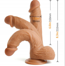 realistic liquid-silicone strap-on for couples, harness included
