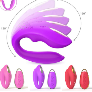 U-shaped wearable silicone vibrator with remote control, 12 vibration modes, magnetic USB rechargeable, waterproof IPX5